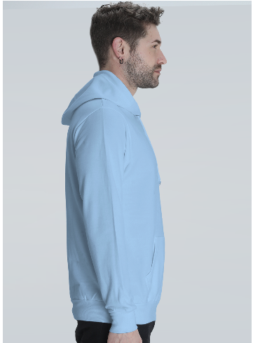 Vagabond Us Baby Blue Unisex Solid Hooded Sweatshirt