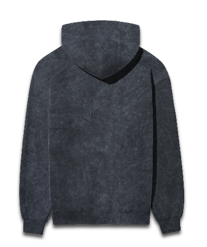 Vagabond Us Navy Blue Unisex Acid Wash Hooded Sweatshirt