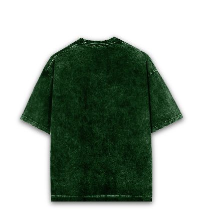 Unisex Bottle Green Acid Wash Oversized Classic T-shirt
