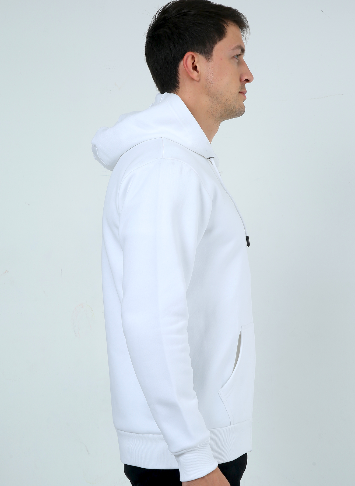 Vagabond White Unisex Heavyweight Zip Hoodie