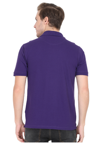 Vagabond Purple Men Polo Half- Sleeve T-shirt