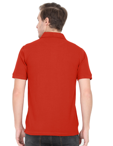 Vagabond Men Red Polo Half- Sleeve T-shirt