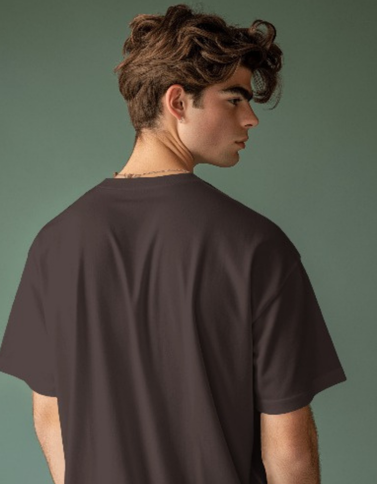 Gym is my second Home Coffee Brown Oversize Vagabond us Gym T-shirt