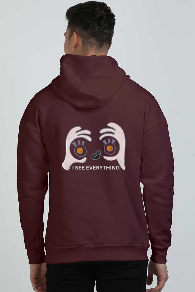 Available in Six colour Sanskrit Premium Heavyweight I See Everything Oversized Vagabond Us Hooded Sweatshirt